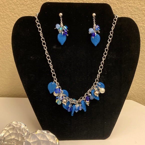 Blue Cha Cha Necklace & Earring Set - Picture 2 of 4